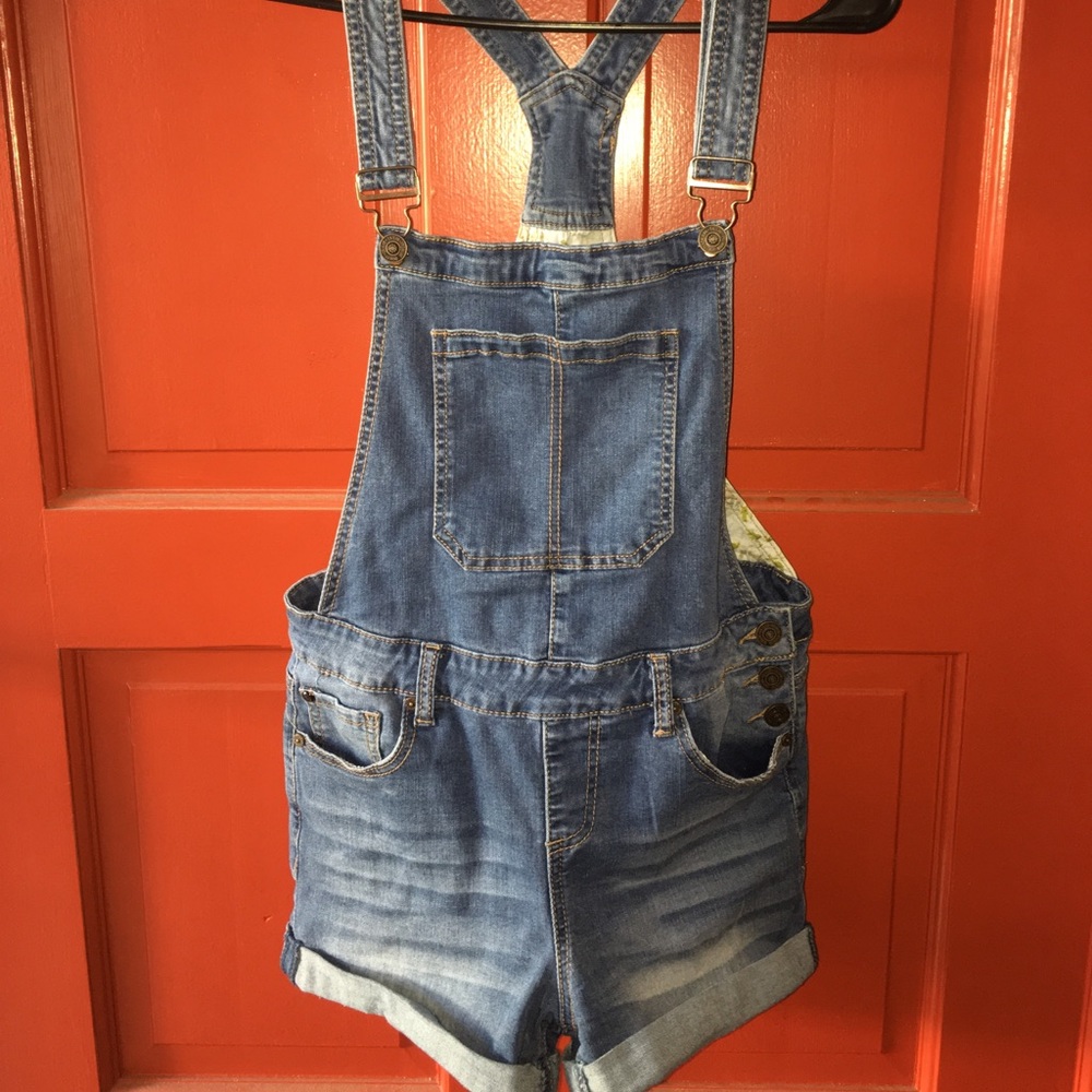 Overall Jean Shorts